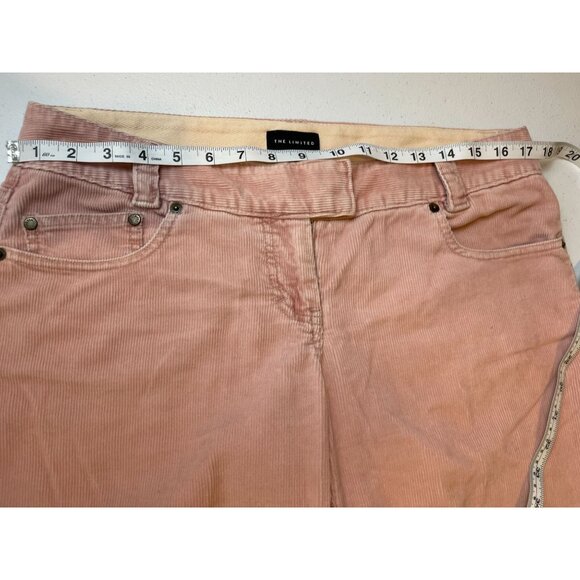 The Limited Womens Chino Pant Corduroy Straight Leg Mid Rise Cotton Pink Size 10 - Picture 3 of 9